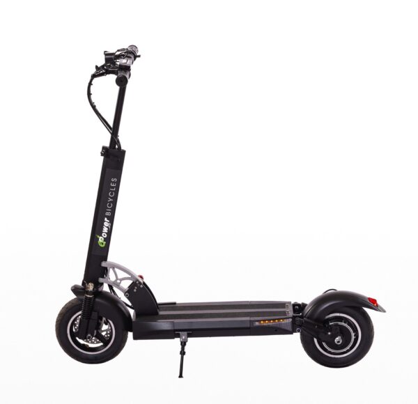 Side View Of Electric Scooter ePower Bicycle with white background